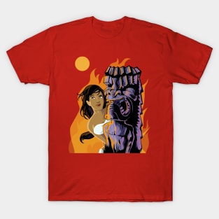 Wahine, Moon and Fire T-Shirt